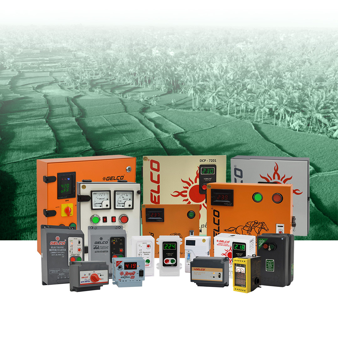 Electrical safety for agriculture, prevent shocks with RCCBs, protect motor/pumps with Motor Control Panels, boost efficiency with Auto Switch.